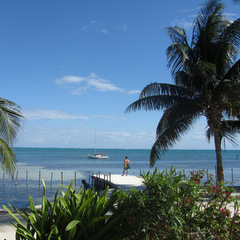 Belize coast pier