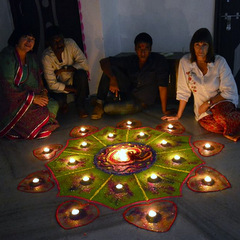 India lighting candles