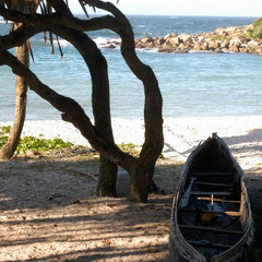 Madagascar boat and beach