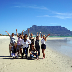 South Africa volunteers on beach