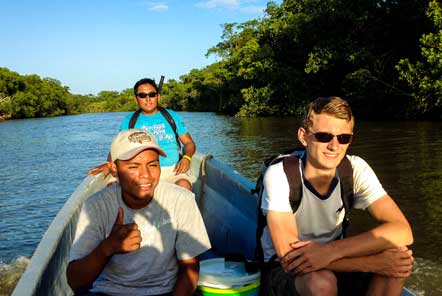 Boat ride to the research base