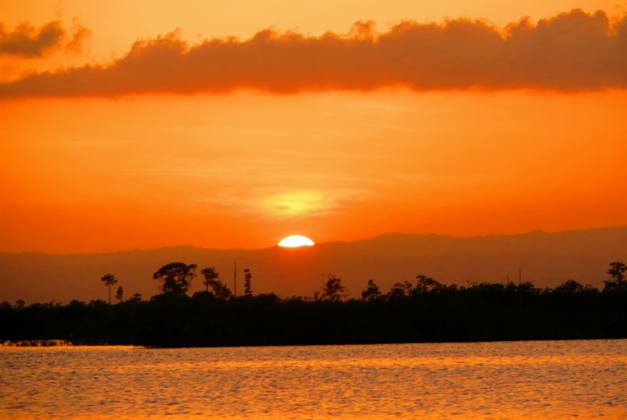 sunset in Belize