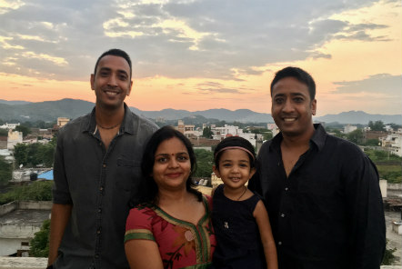 Charity family team in India 