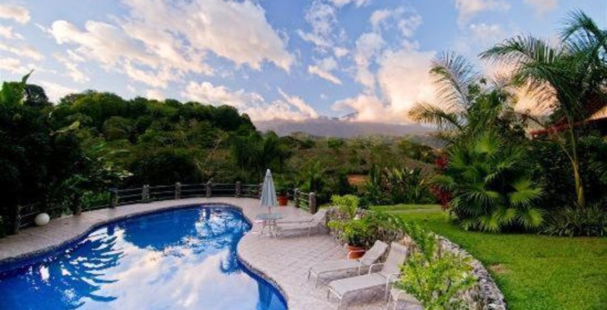 Pool view at Wildlife Rescue project in Costa Rica