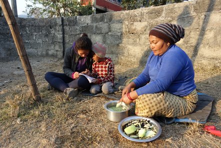 Meal preparation in Nepal