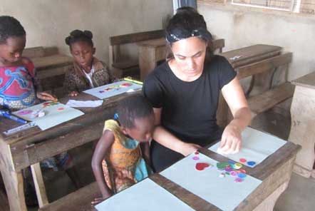 Laura at the Child Care project in Ghana