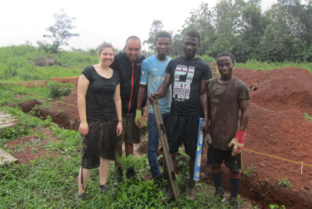 Sarah and the building team