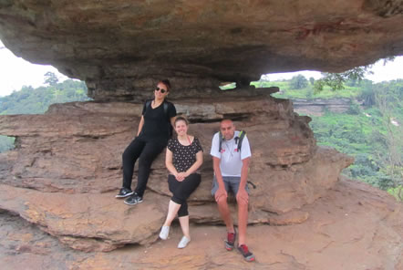 Sarah and the volunteers at Umbrella Rock