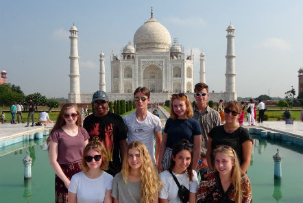 Volunteers at the Taj Mahal