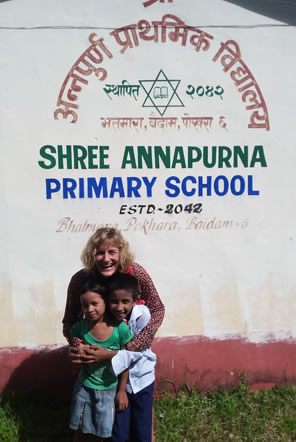 Karen at Annapurna School