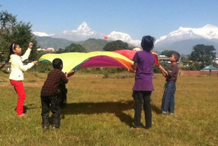 Parachutes with the Street Children