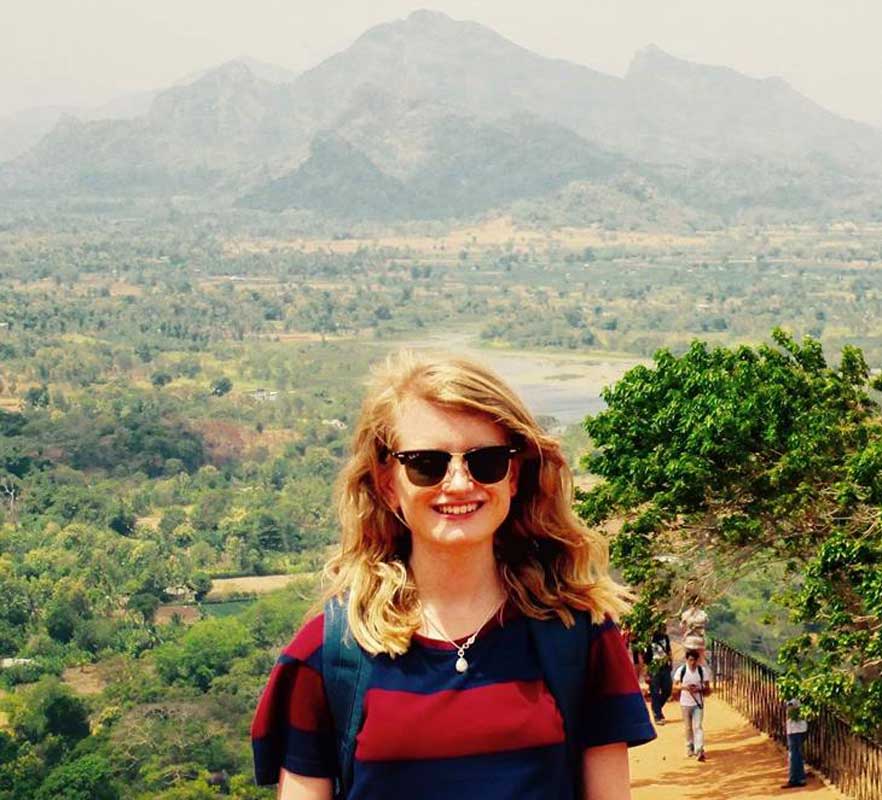 Volunteer hiking in the mountains 