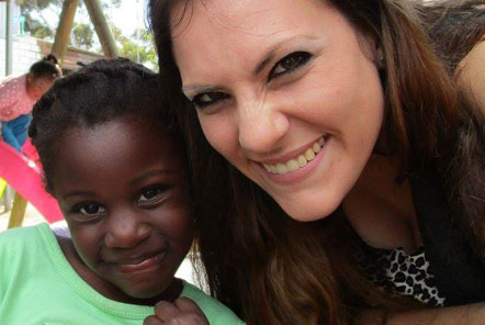 Fruit distribution at the Children’s Day Care Project in South Africa