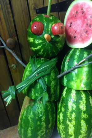 watermelon snowman