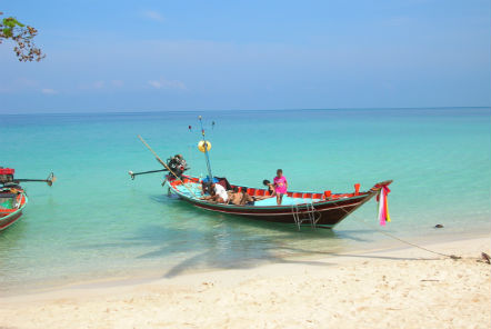 Boat at the beach on the island of Koh Tao