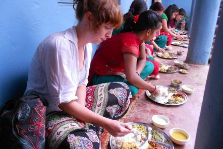 Meal time in Nepal