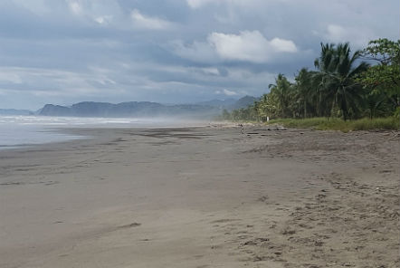 Beach on the Pacific Ocean coast of Costa Rica