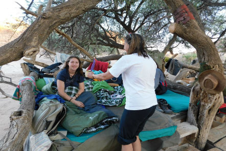 Morning tea at the Desert Elephant Conservation project