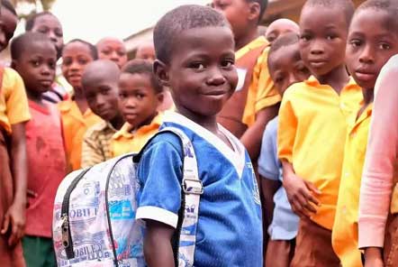 Smiling children in Ghana