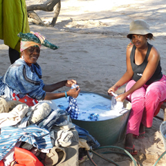 Namibia local ladies washing