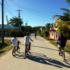 Belize locals cycling