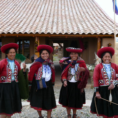 Ladies in traditional dresses