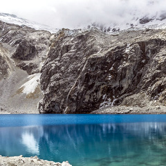 Peru canyon and lake