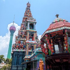 Colourful Hindu temples in Colombo