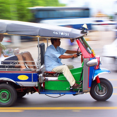 Exploring Bangkok by tuk-tuk