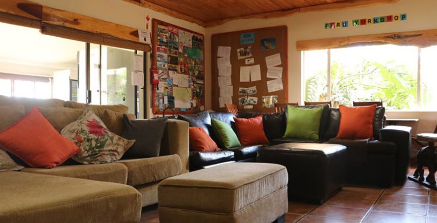 Volunteer accomondation living room in South Africa 